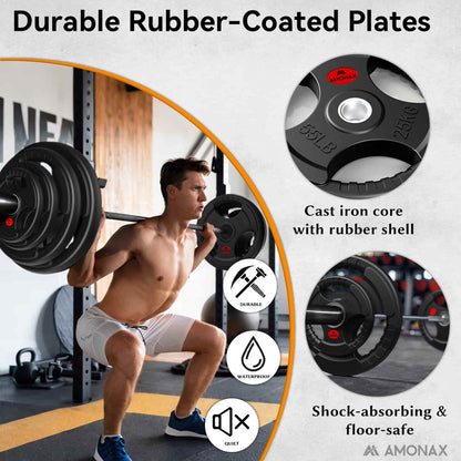 Olympic Rubber Weight Plates – Training Plates Set