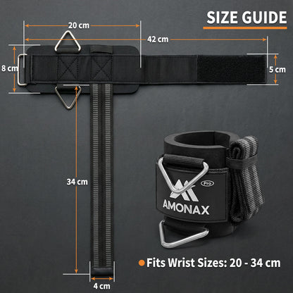3-in-1 Gym Straps for Lifting, Cable Machines & Leg Workouts