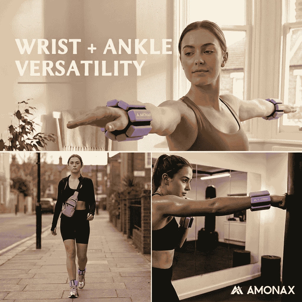 Adjustable Wrist Weights for Yoga, Walking & Home Workout - – 1lb/2lb Pair