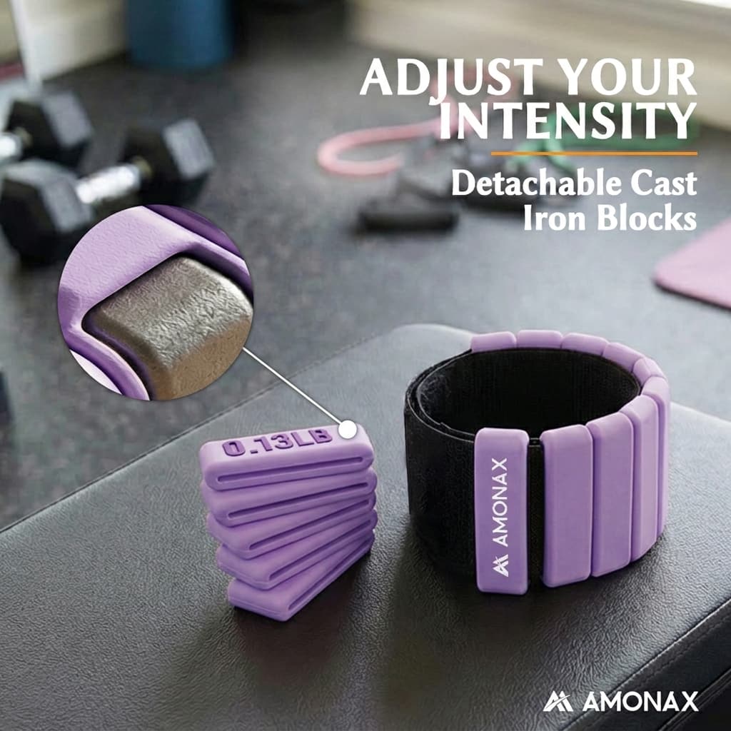 Adjustable Wrist Weights for Yoga, Walking & Home Workout - – 1lb/2lb Pair