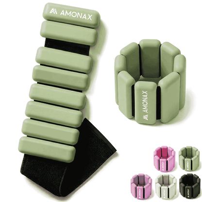 Adjustable Wrist Weights for Yoga, Walking & Home Workout - – 1lb/2lb Pair