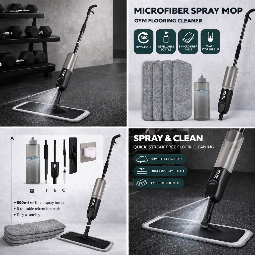 Microfibre Spray Mop Gym Flooring Cleaner