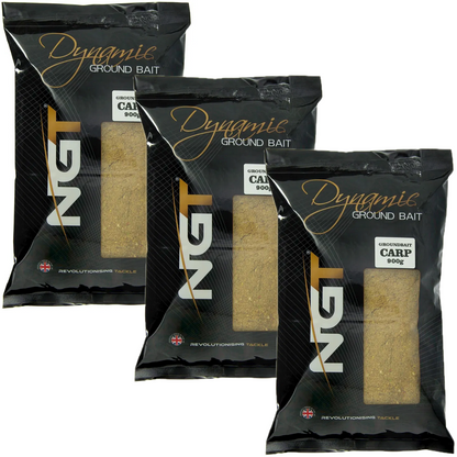 3x NGT Dynamic Carp Groundbait 900g Bags