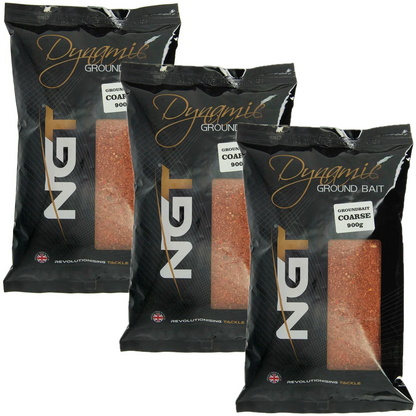 3x NGT Dynamic Coarse Groundbait 900g Bags