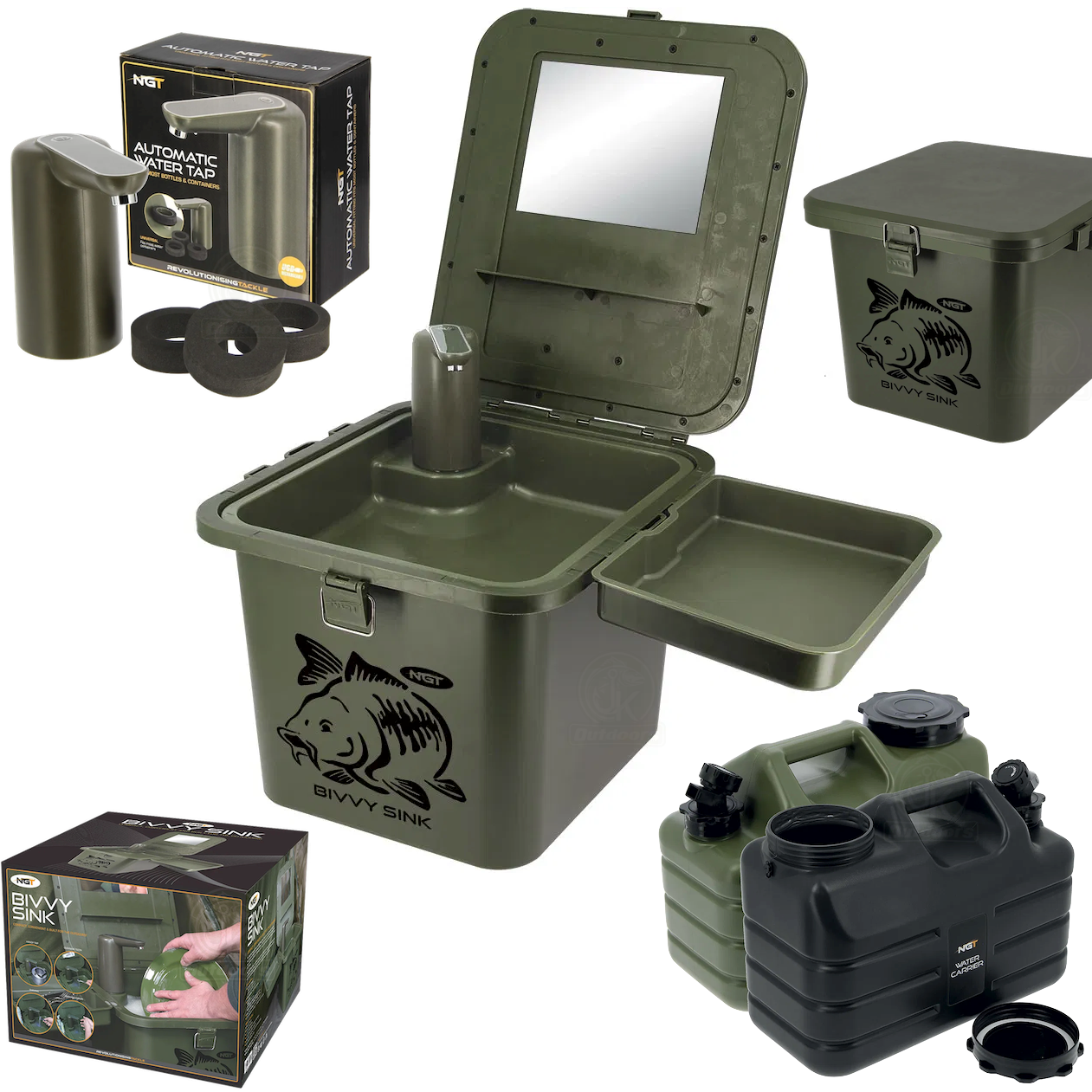NGT Bivvy Sink + Tap Combo