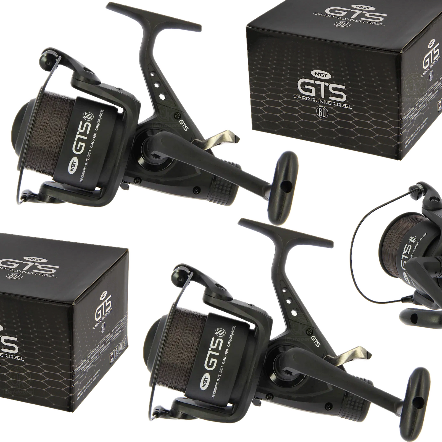 2x NGT GTS 60 Carp Runner Reels
