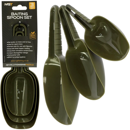 NGT Baiting Spoon Set (3 Pack)