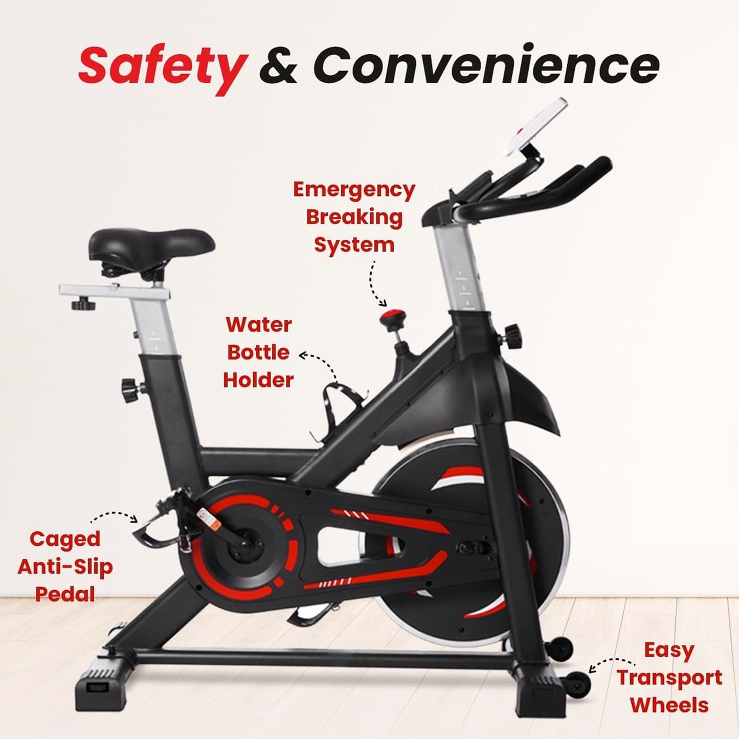 Indoor Spin Exercise Bike – Adjustable Resistance and Performance Monitoring