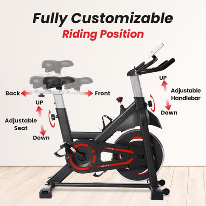 Indoor Spin Exercise Bike – Adjustable Resistance and Performance Monitoring