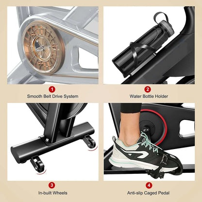Indoor Spin Exercise Bike – Adjustable Resistance and Performance Monitoring