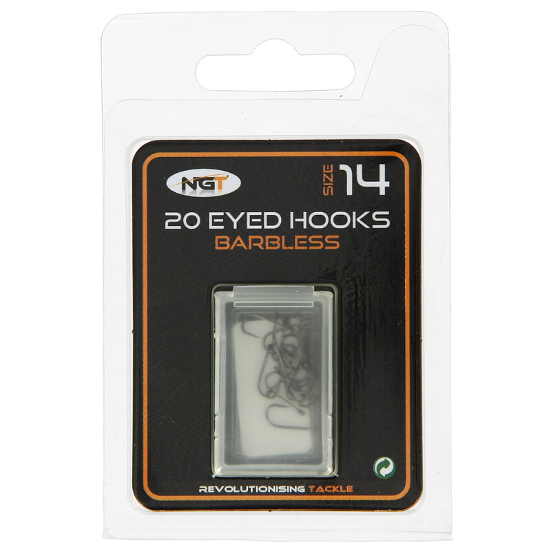 NGT Barbless Eyed Hooks