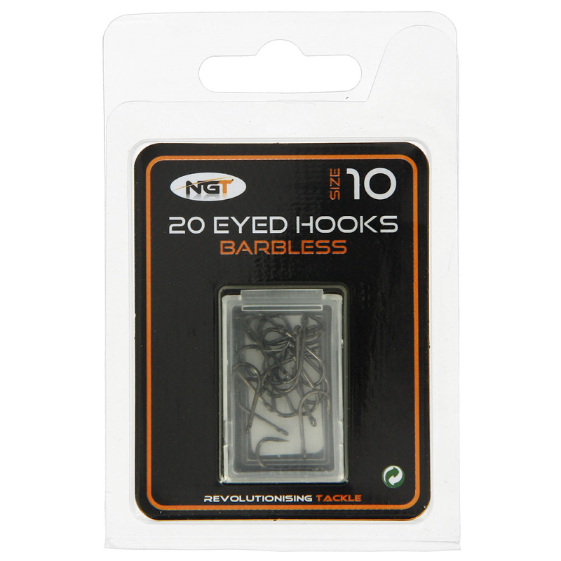 NGT Barbless Eyed Hooks