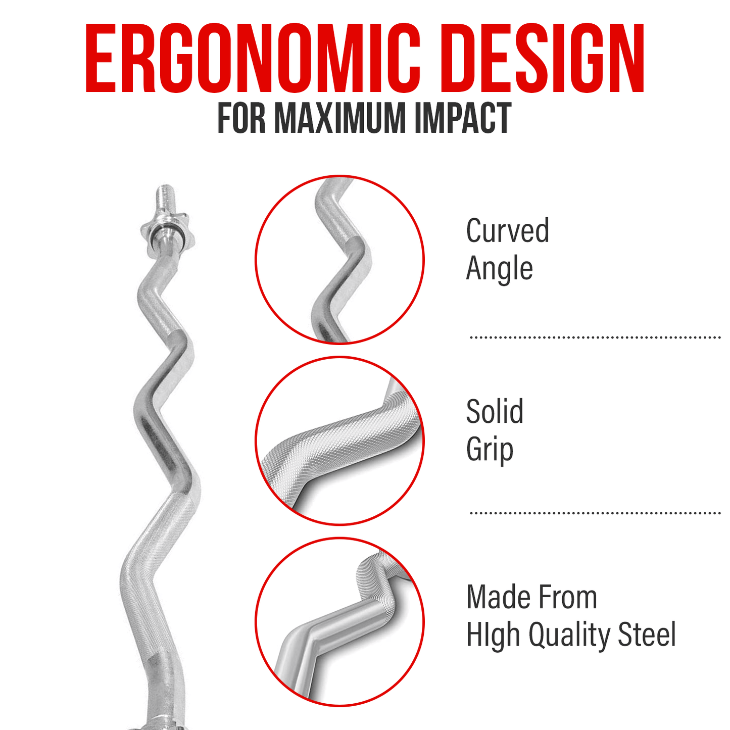 Strongway 1" (25mm) EZ Curl Bar (330LBS Rated)