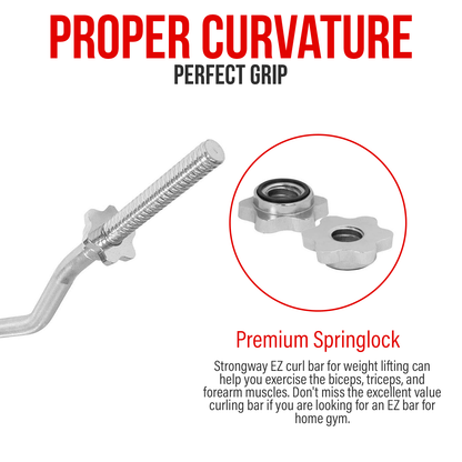 Strongway 1" (25mm) EZ Curl Bar (330LBS Rated)