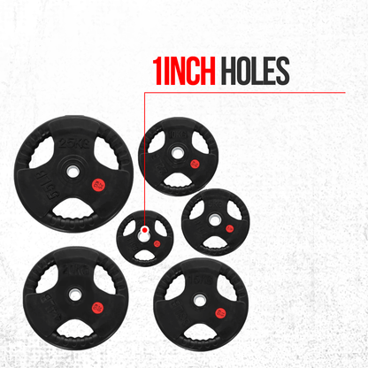 Strongway 1 Inch (1"/25mm) Tri-Grip Weight Plates