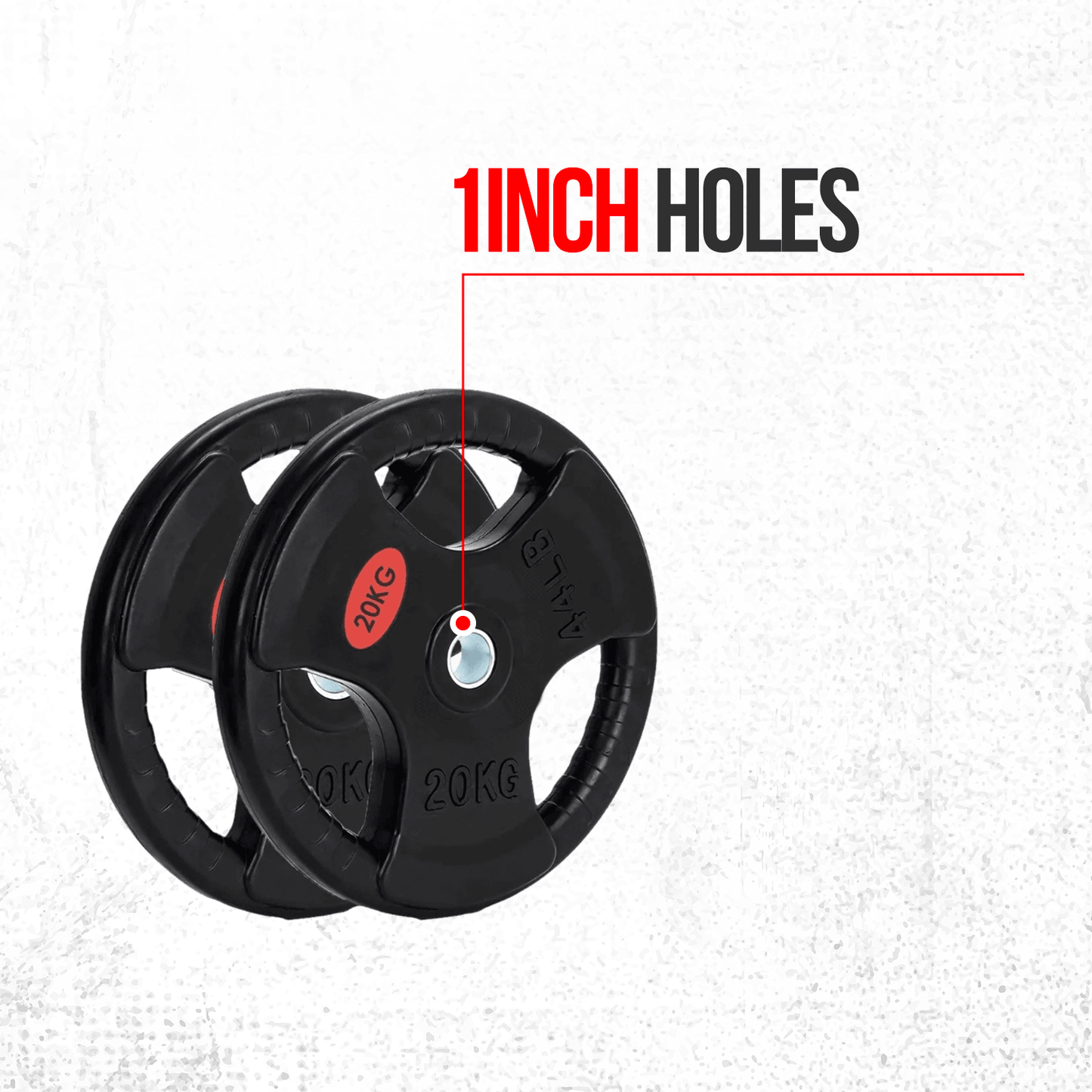 Strongway 1 Inch (1"/25mm) Tri-Grip Weight Plates