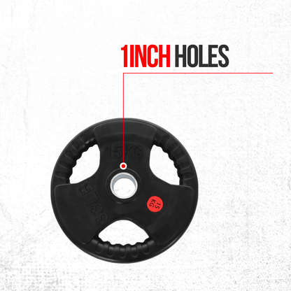 Strongway 1 Inch (1"/25mm) Tri-Grip Weight Plates