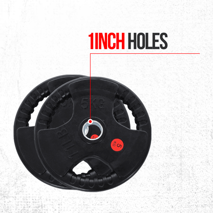 Strongway 1 Inch (1"/25mm) Tri-Grip Weight Plates