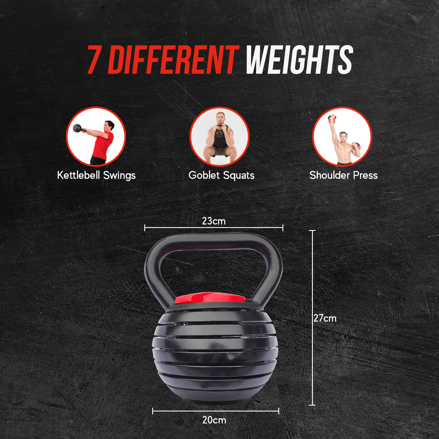 Strongway 18KG Adjustable Kettlebell