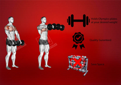 Strongway 2" Olympic Dumbbell Barbell Set Pair with Spring Collars