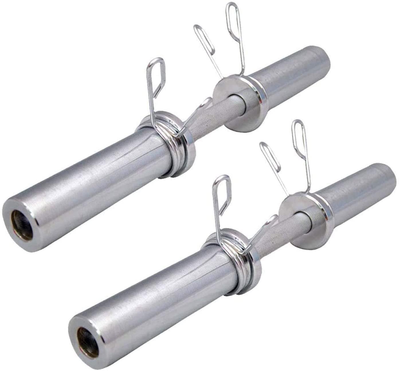 Strongway 2" Olympic Dumbbell Barbell Set Pair with Spring Collars
