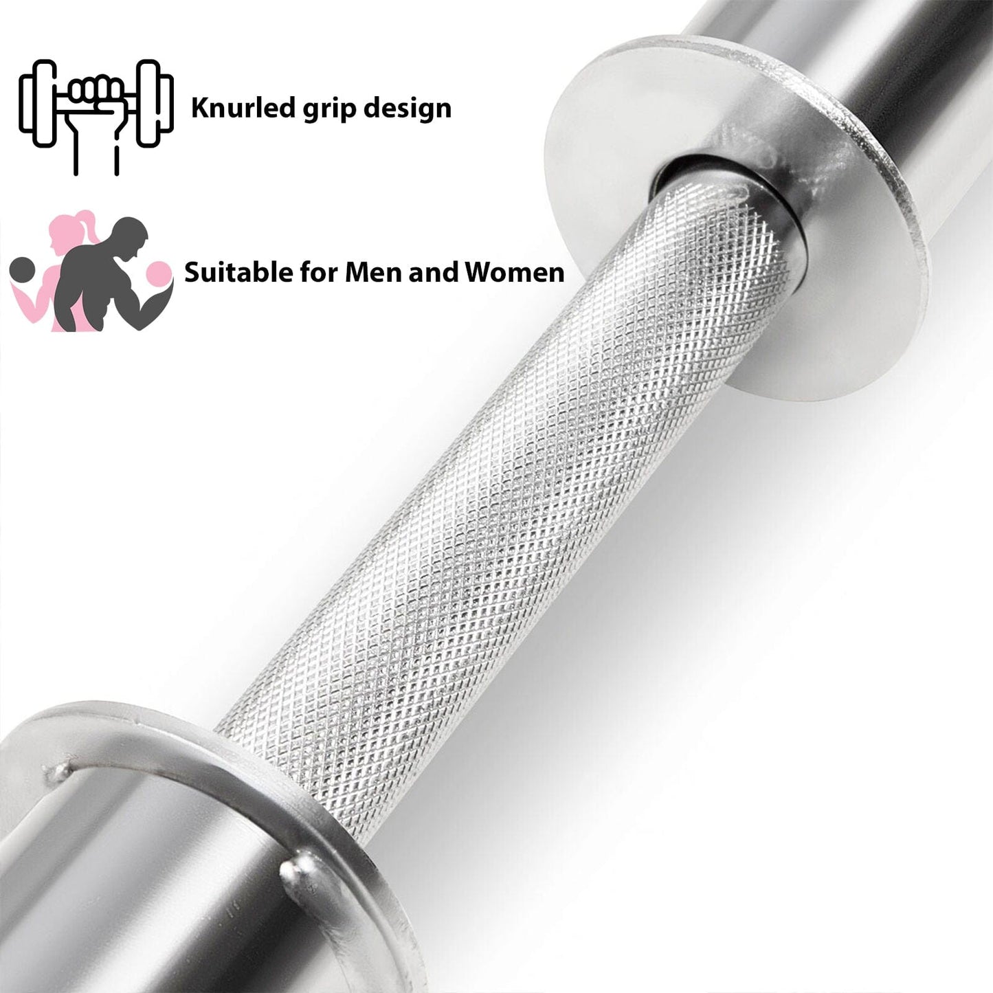 Strongway 2" Olympic Dumbbell Barbell Set Pair with Spring Collars