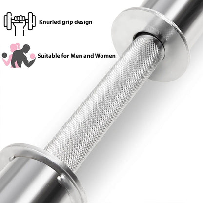 Strongway 2" Olympic Dumbbell Barbell Set Pair with Spring Collars