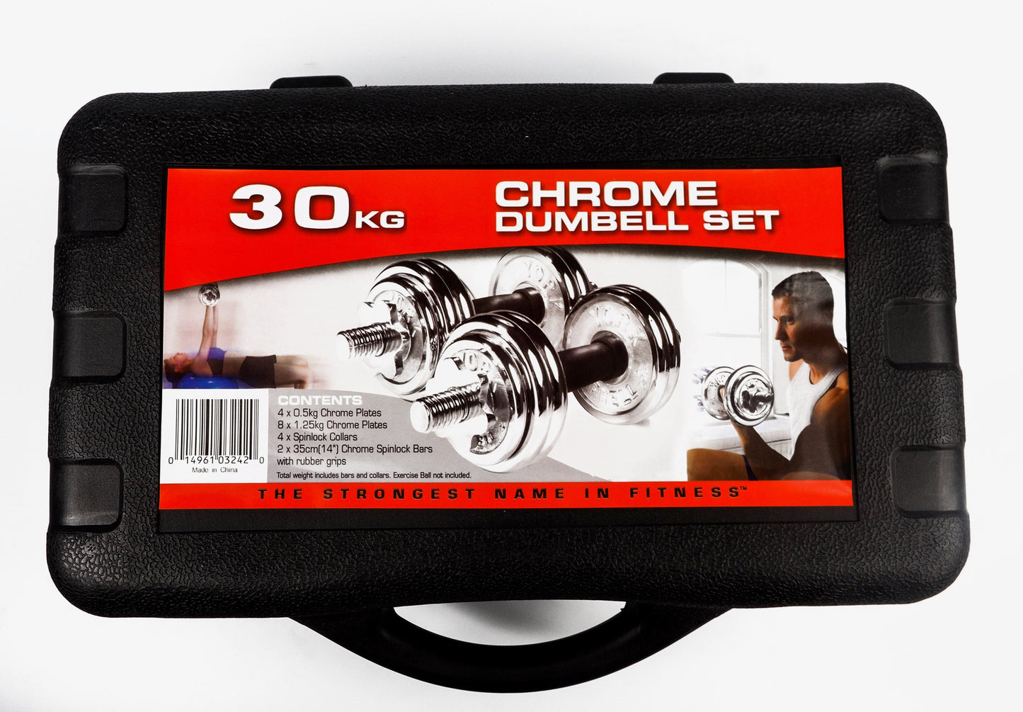 Strongway™ 30KG Chrome Dumbbells Adjustable Weight Set with Storage Box