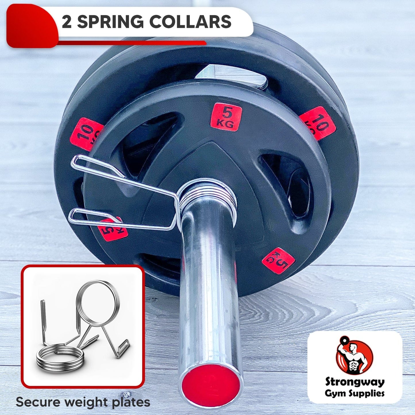 Strongway 7FT OLYMPIC BAR BARBELL - 20KG (700LBS/320KG RATED)