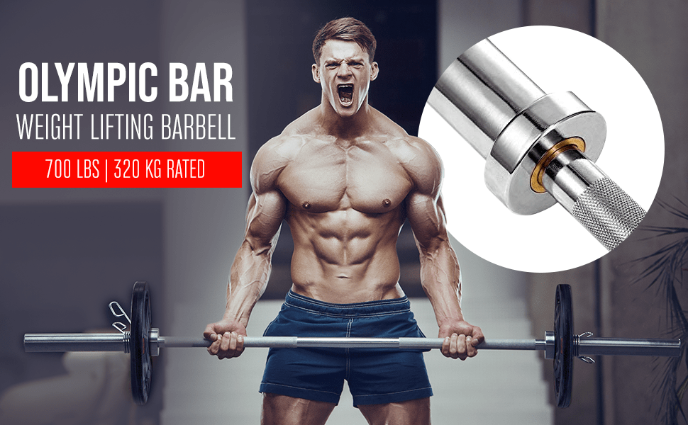 Strongway 7FT OLYMPIC BAR BARBELL - 20KG (700LBS/320KG RATED)