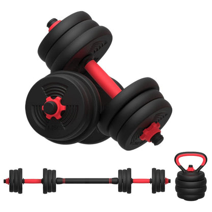 STRONGWAY™ Adjustable 6 in 1 Dumbbell Barbell Kettlebell Push Up Set - 20KG 30KG 40KG SETS