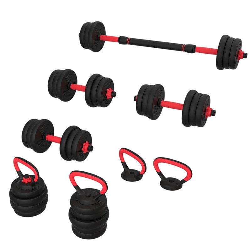 STRONGWAY™ Adjustable 6 in 1 Dumbbell Barbell Kettlebell Push Up Set - 20KG 30KG 40KG SETS