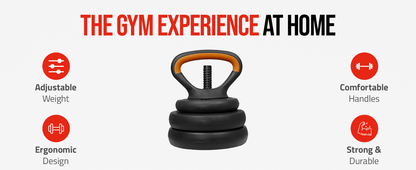 Strongway Adjustable 6 in 1 Dumbbell Barbell Kettlebell Push Up Set - 20KG, 30KG and 40KG SETS