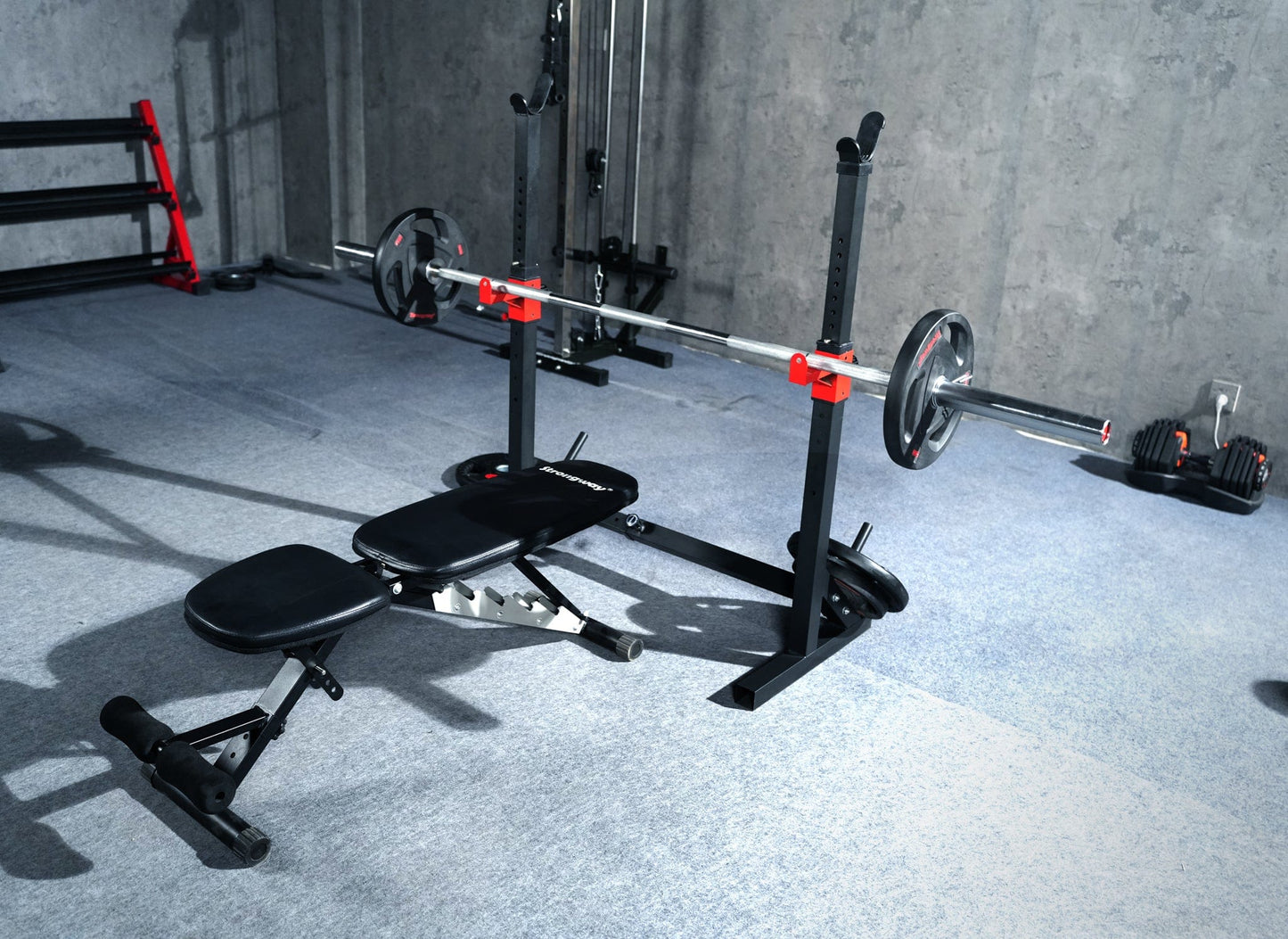 Strongway Adjustable Full Squat and Barbell Rack