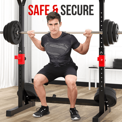 Strongway Adjustable Full Squat and Barbell Rack