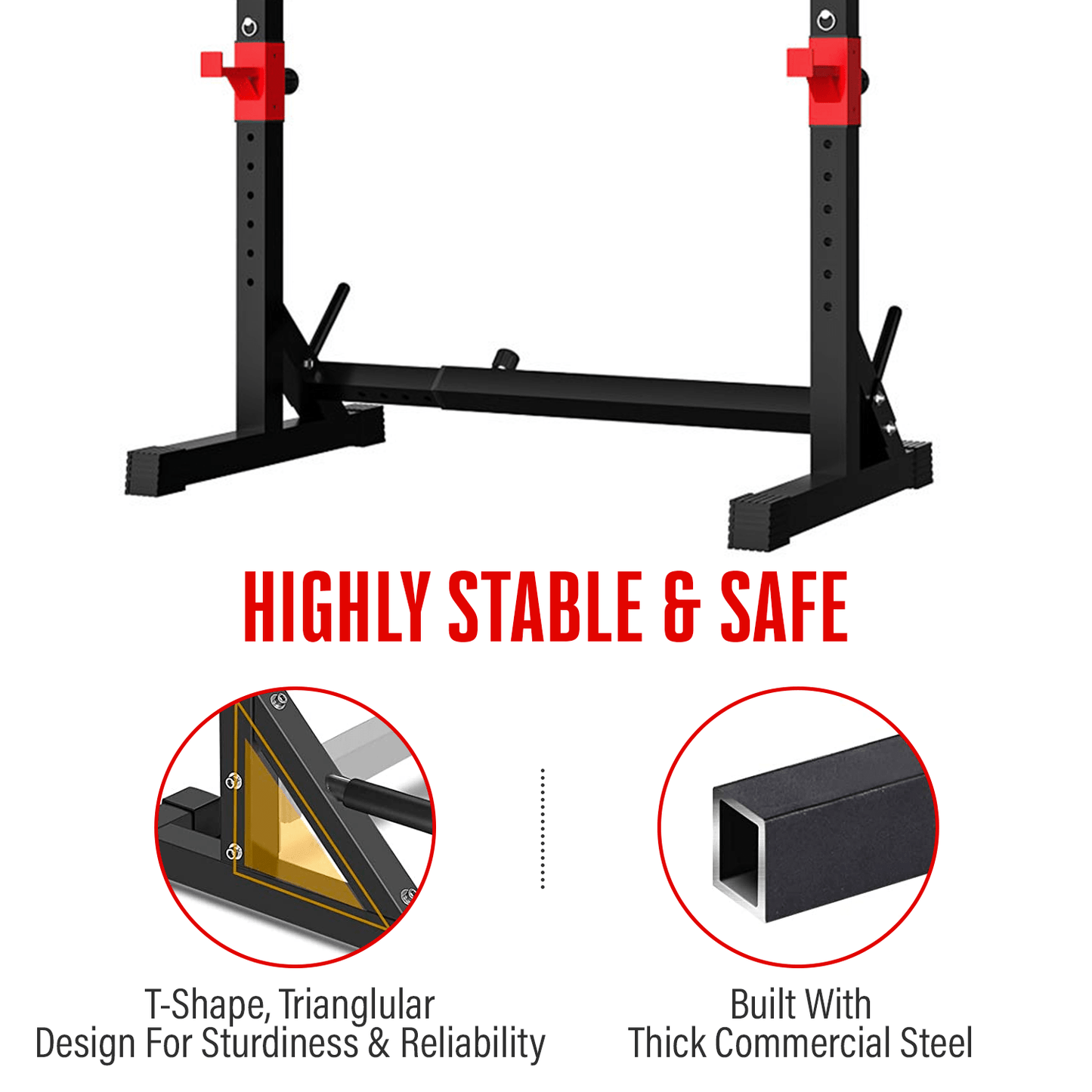 Strongway Adjustable Full Squat and Barbell Rack