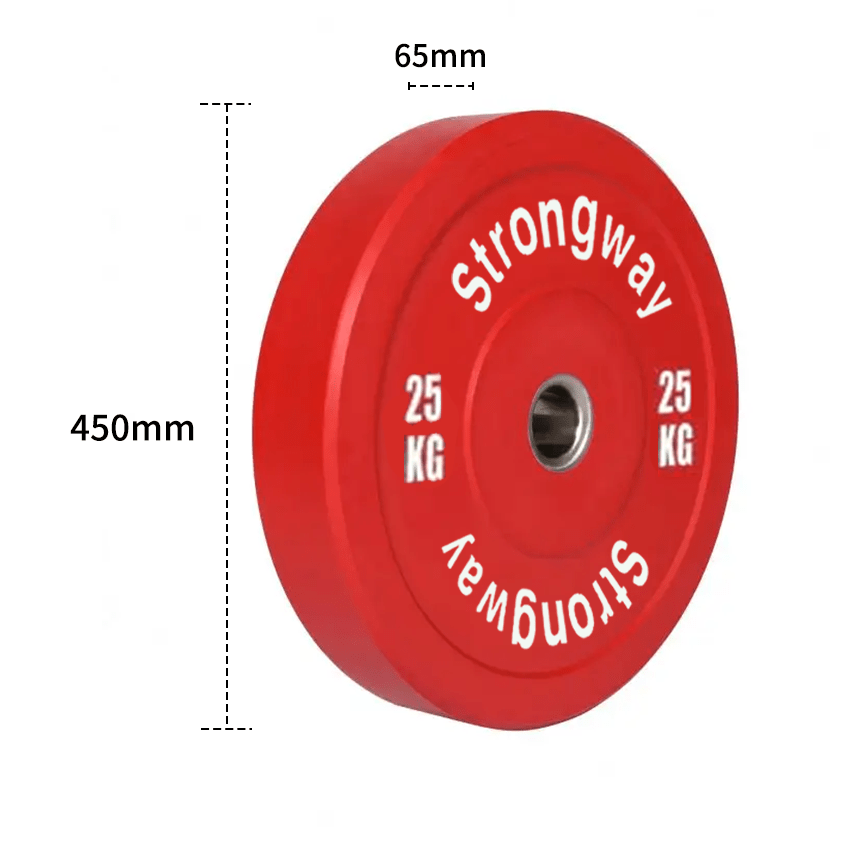 Strongway Coloured Premium Olympic Bumper Weight Plates