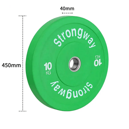 Strongway Coloured Premium Olympic Bumper Weight Plates