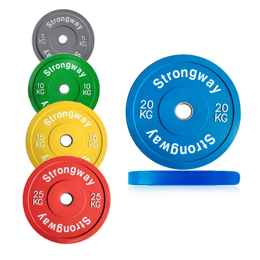 Strongway Coloured Premium Olympic Bumper Weight Plates