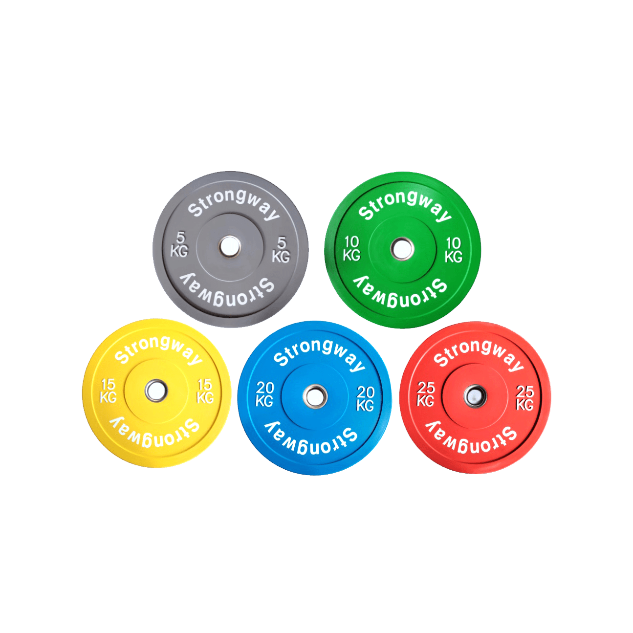 Strongway Coloured Premium Olympic Bumper Weight Plates