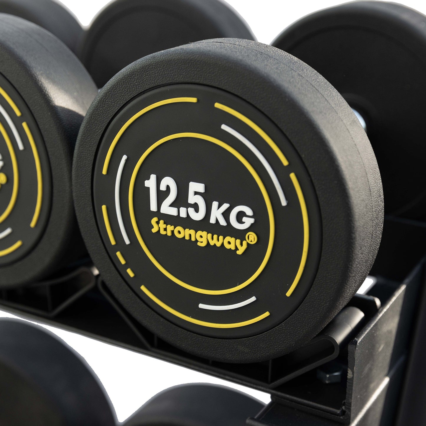 Strongway 2x 22.5KG Round Rubber Dumbbells