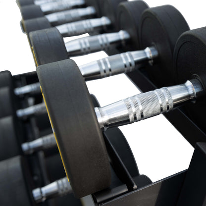 Strongway 2x 22.5KG Round Rubber Dumbbells