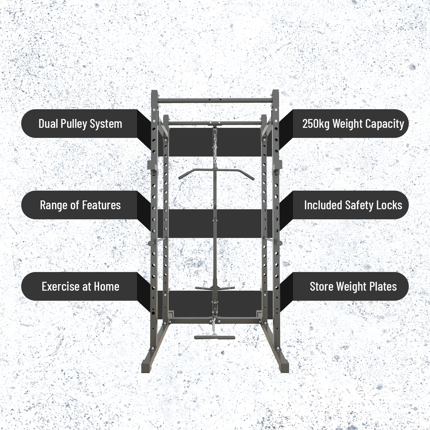 Strongway Multi-Gym Squat Rack (Power Cage with Cable Pulley System)