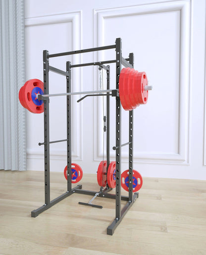 Strongway Multi-Gym Squat Rack (Power Cage with Cable Pulley System)