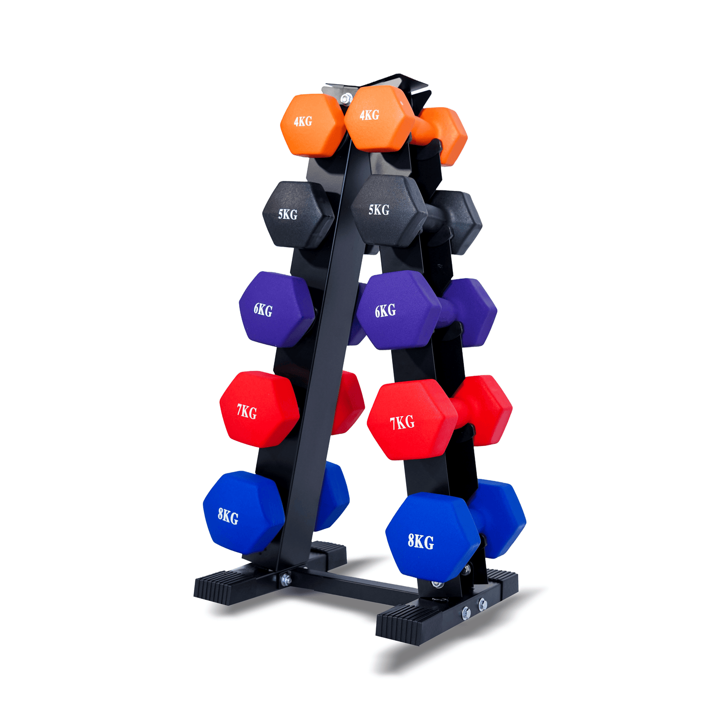 Strongway Neoprene Hex Dumbbells With Stand