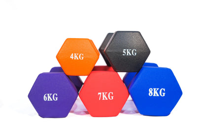 Strongway Neoprene Hex Dumbbells With Stand