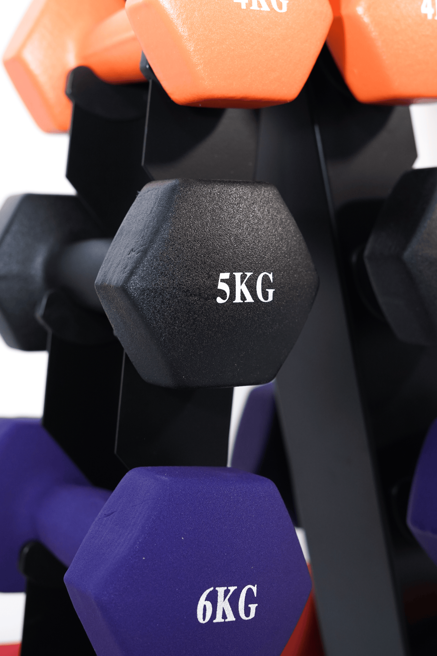 Strongway Neoprene Hex Dumbbells With Stand
