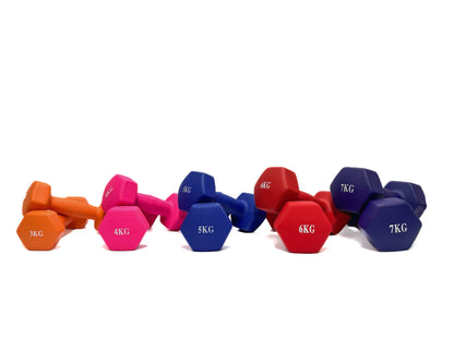 Strongway Neoprene Hex Dumbbells With Stand