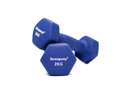 Strongway Neoprene Hex Dumbbells With Stand