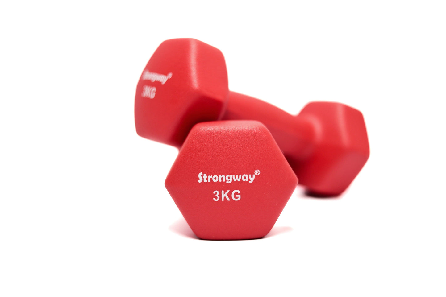 Strongway Neoprene Hex Dumbbells With Stand